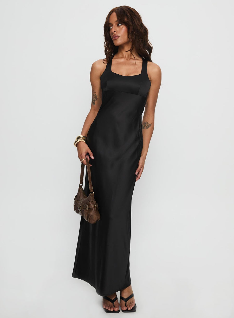 Alter Egos Drape Maxi Dress Black · photo 3