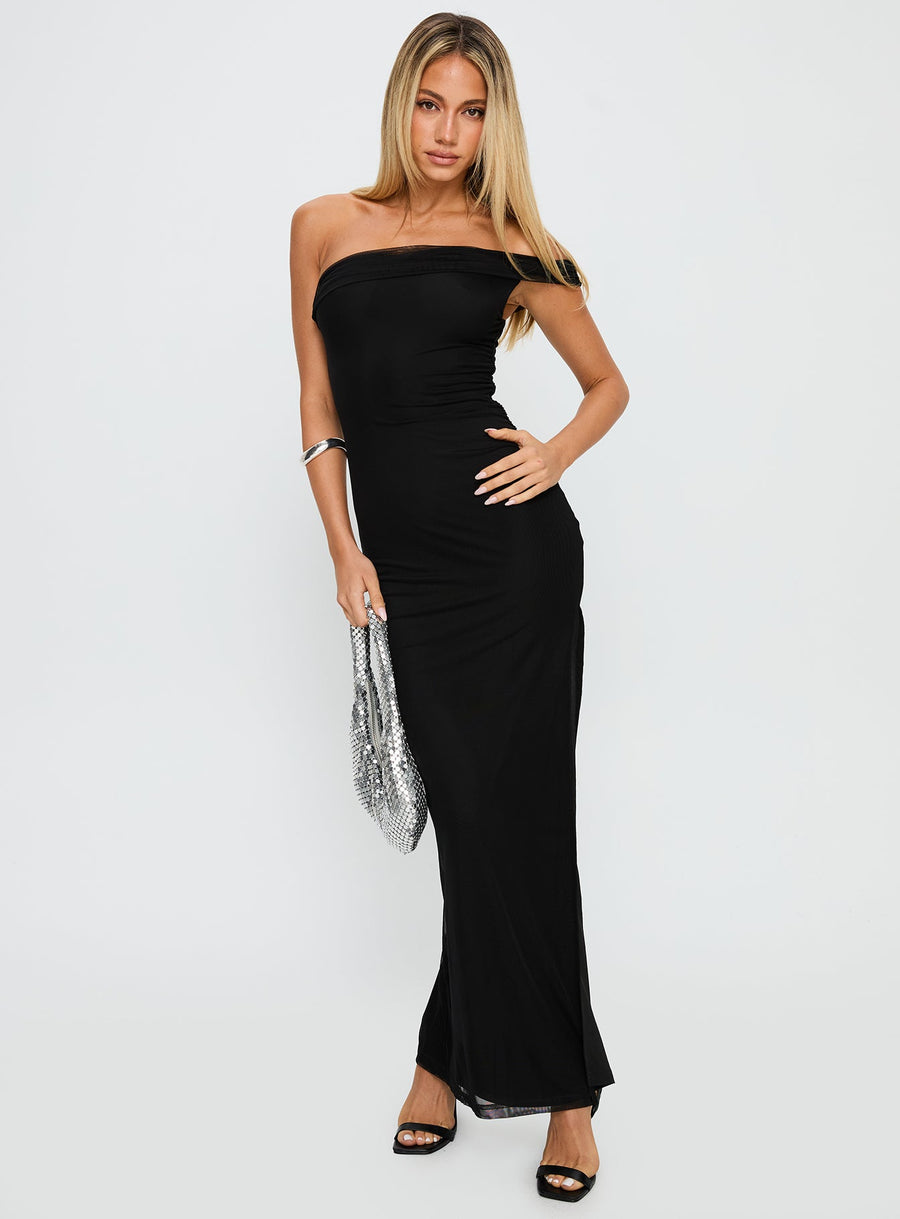 Technique Off The Shoulder Maxi Dress Black · photo 2