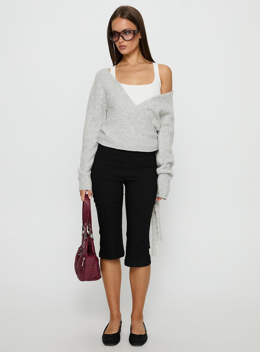 Tonee Wrap Knit Cardigan Grey · photo 3