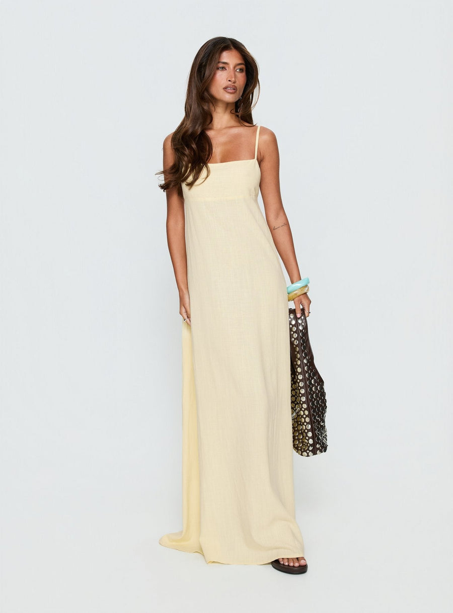 Solie Tie Back Maxi Dress Butter Petite · photo 3