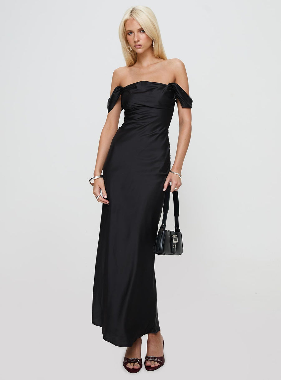 Azura Off The Shoulder Maxi Dress Black · photo 1