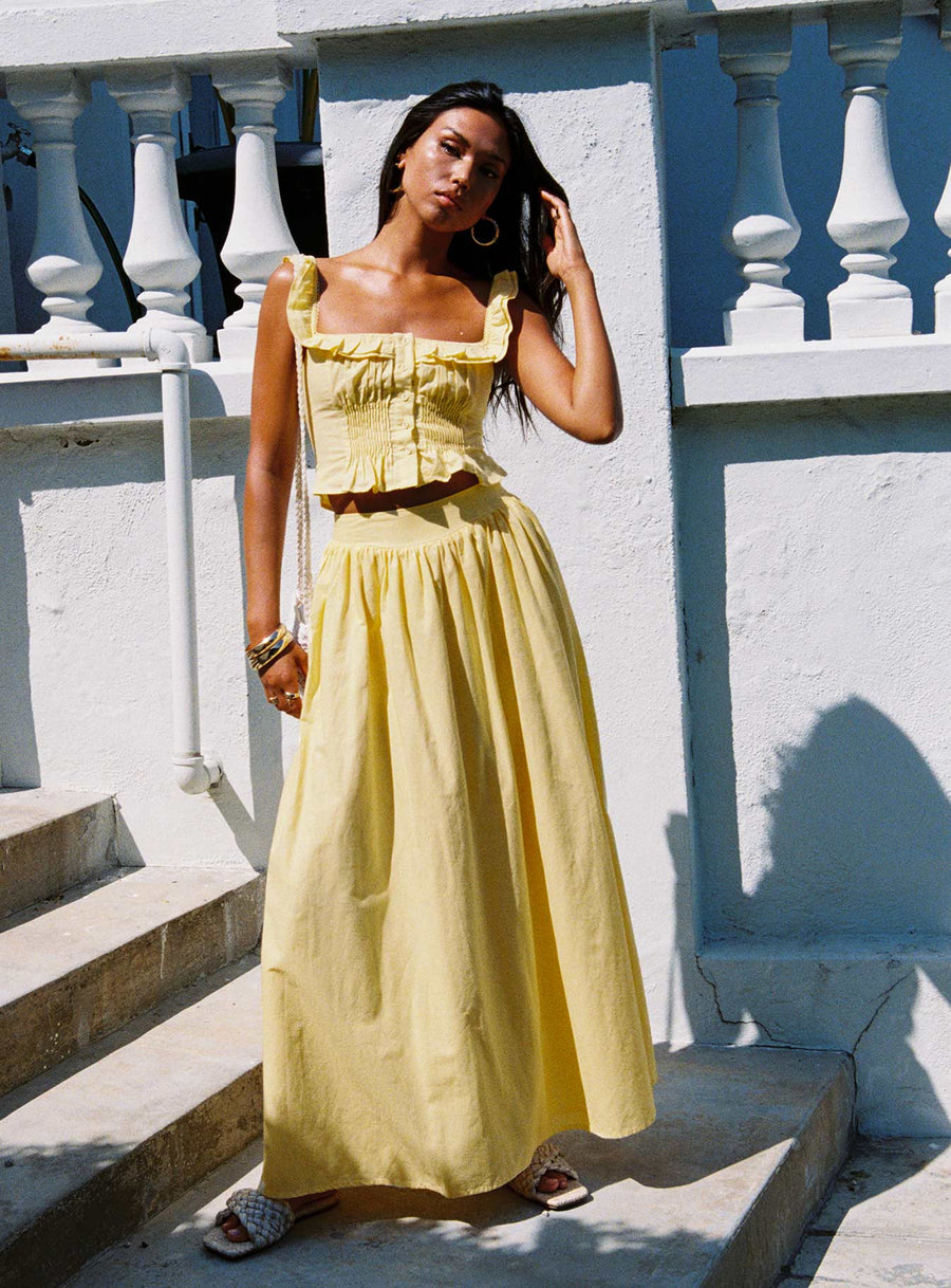 Valerio Maxi Skirt Yellow · photo 1