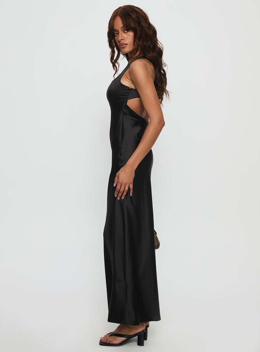Alter Egos Drape Maxi Dress Black · photo 4