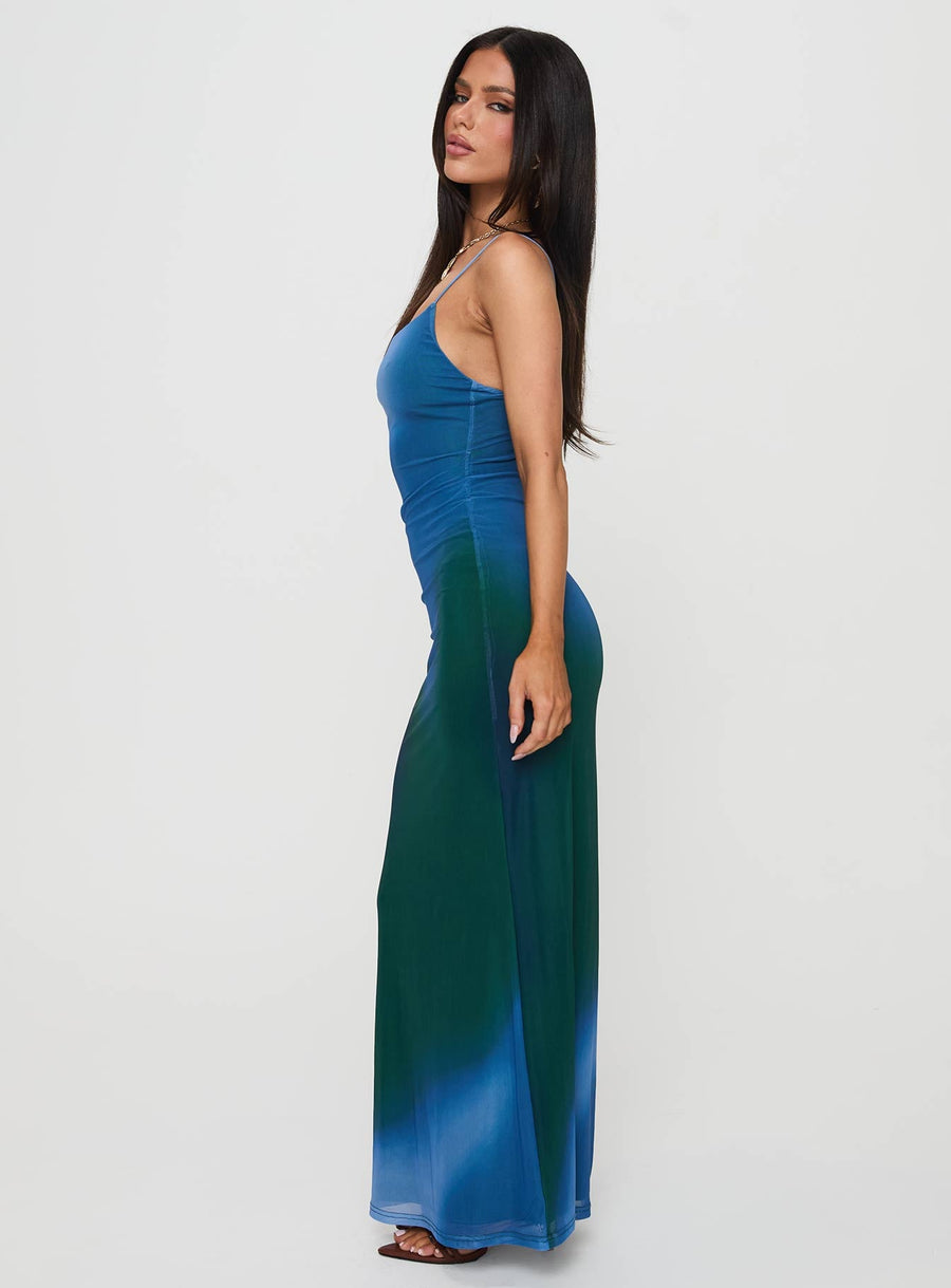 Amoret Maxi Dress Blue / Green · photo 4