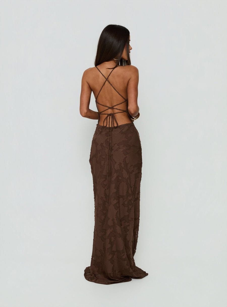 Celena Maxi Dress Brown · photo 4