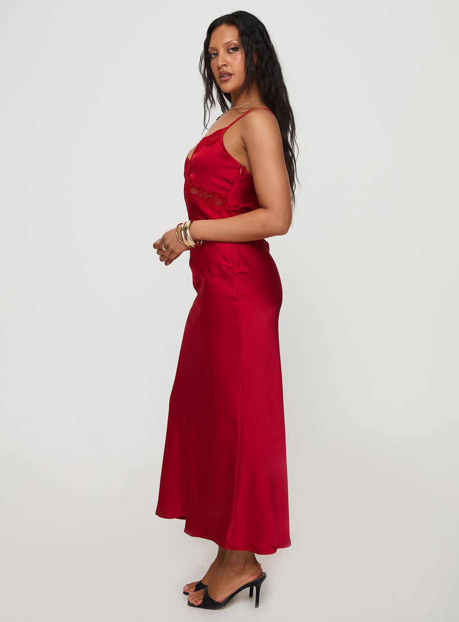 Treasure Bias Cut Maxi Dress Red · photo 3