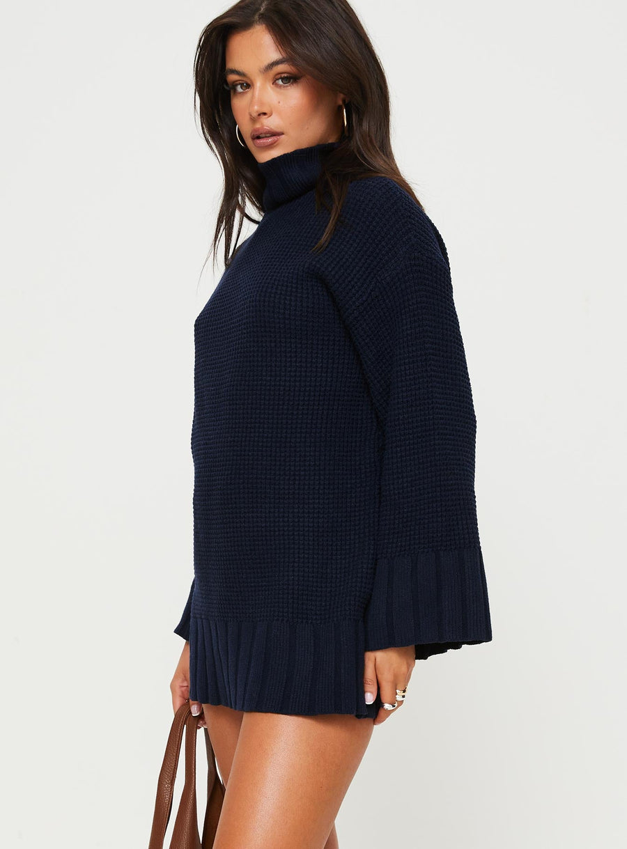 Tarin Knit Mini Dress Navy · photo 3
