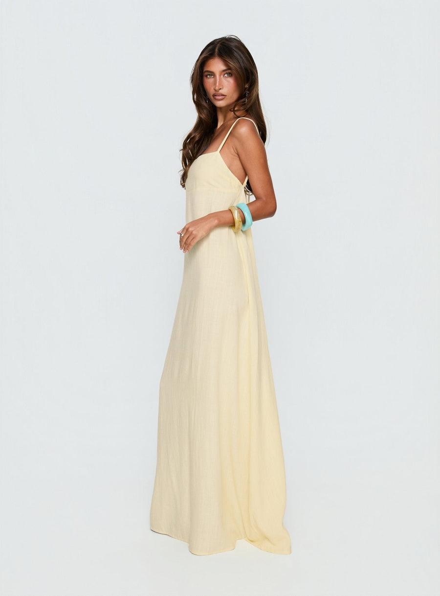 Solie Tie Back Maxi Dress Butter Petite · photo 4