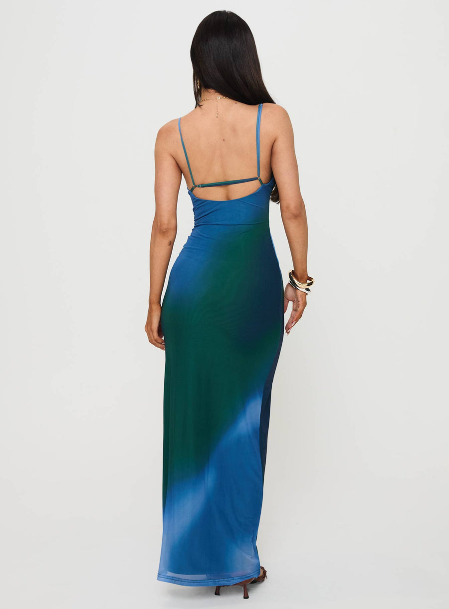 Amoret Maxi Dress Blue / Green · photo 5