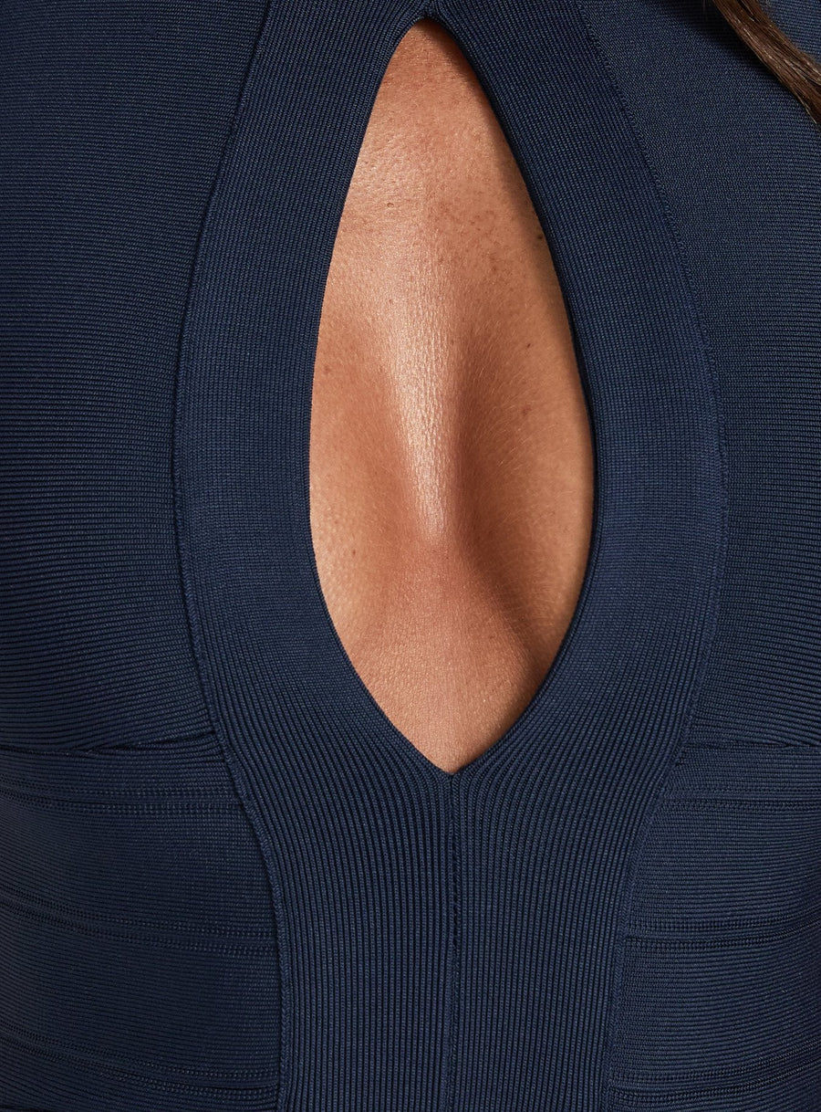 Kimanah Keyhole Bandage Mini Dress Navy · photo 5