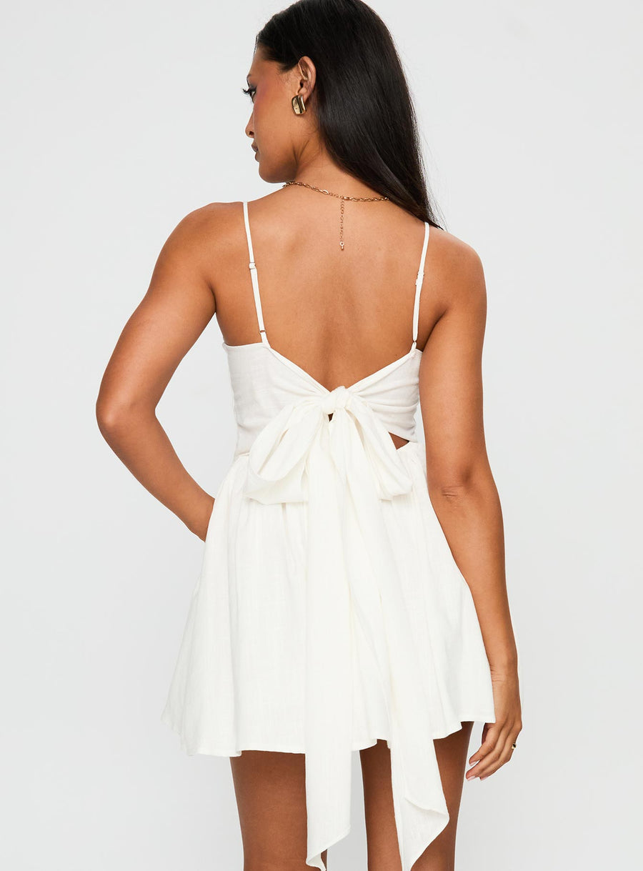 Angel Wings Tie Up Mini Dress White · photo 5