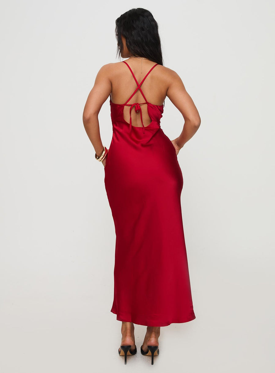 Treasure Bias Cut Maxi Dress Red · photo 4