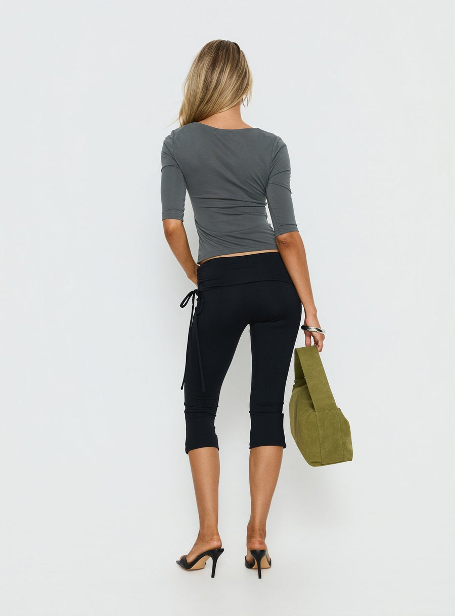 Bailor Channel Waistband Capri Pants Black · photo 5