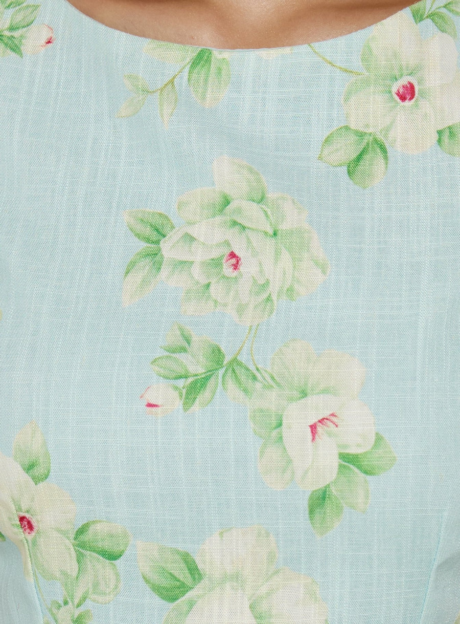 Alfalfa Mini Dress Blue Floral · photo 5