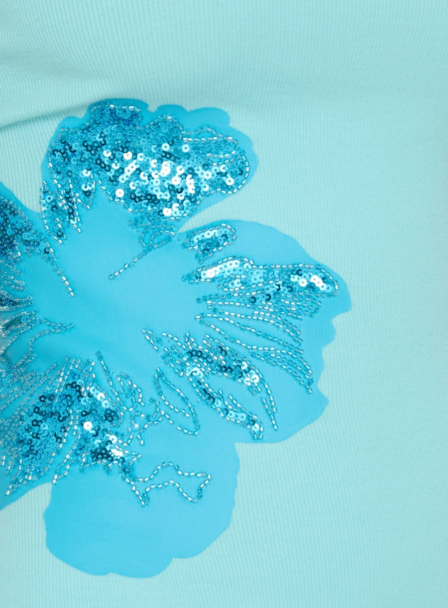 Admiration Bead Detail Mini Dress Turquoise · photo 5
