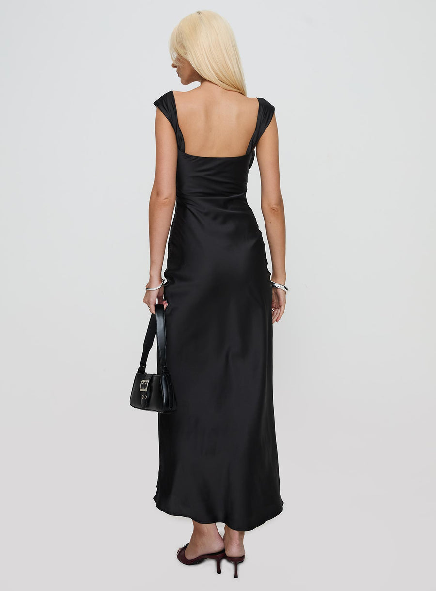 Azura Off The Shoulder Maxi Dress Black · photo 4