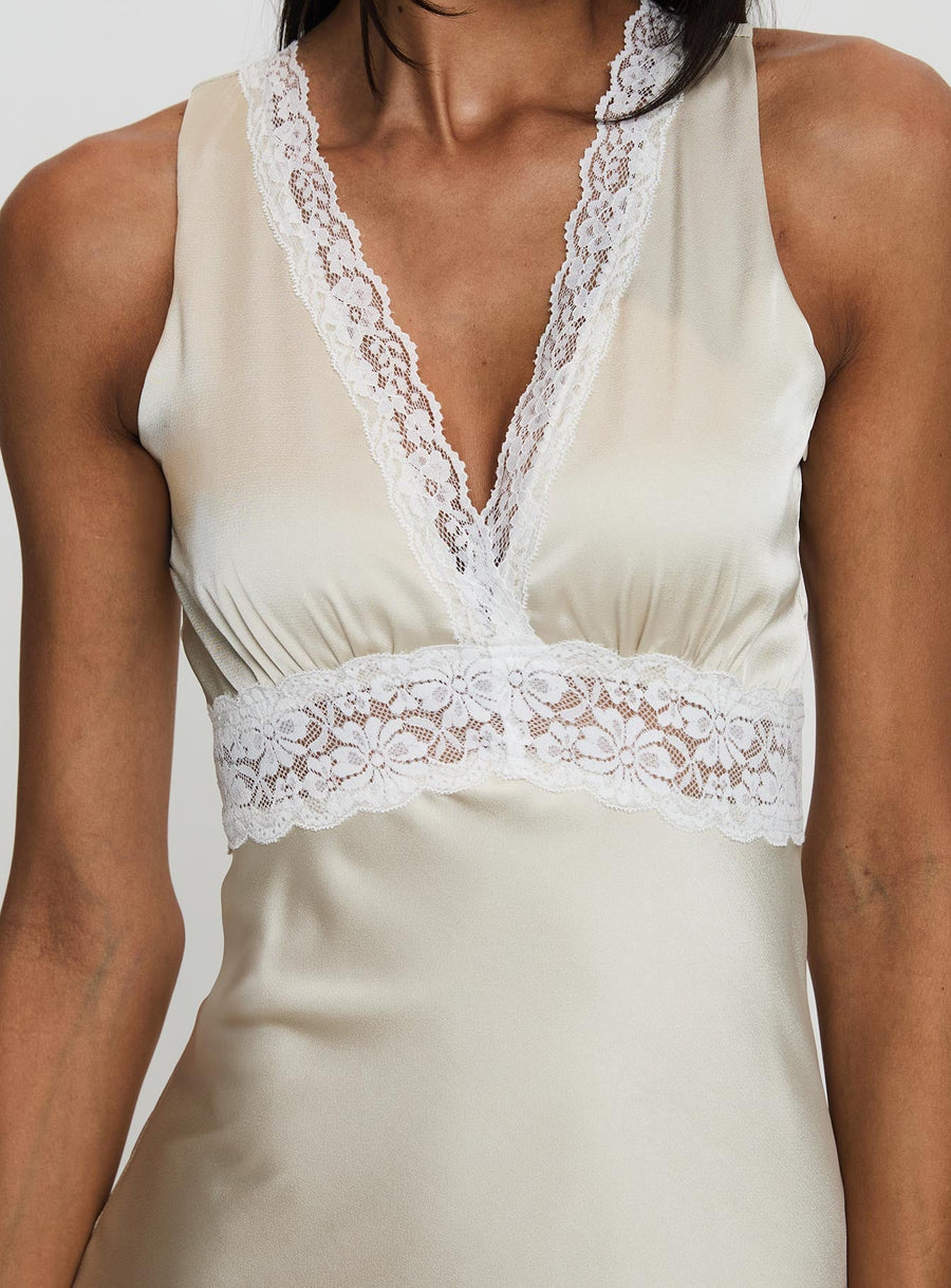 Persefonie Lace Maxi Dress Champagne · photo 6