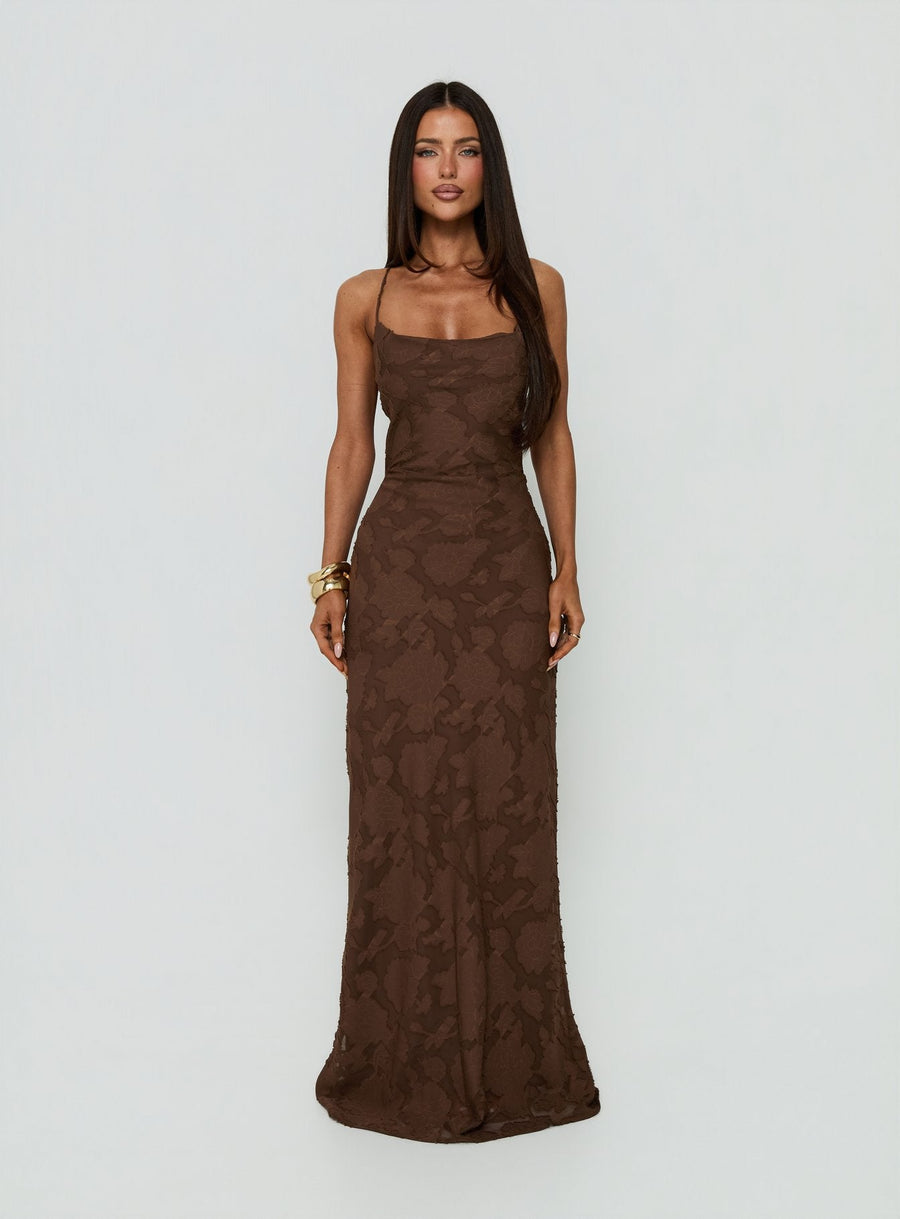 Celena Maxi Dress Brown · photo 6