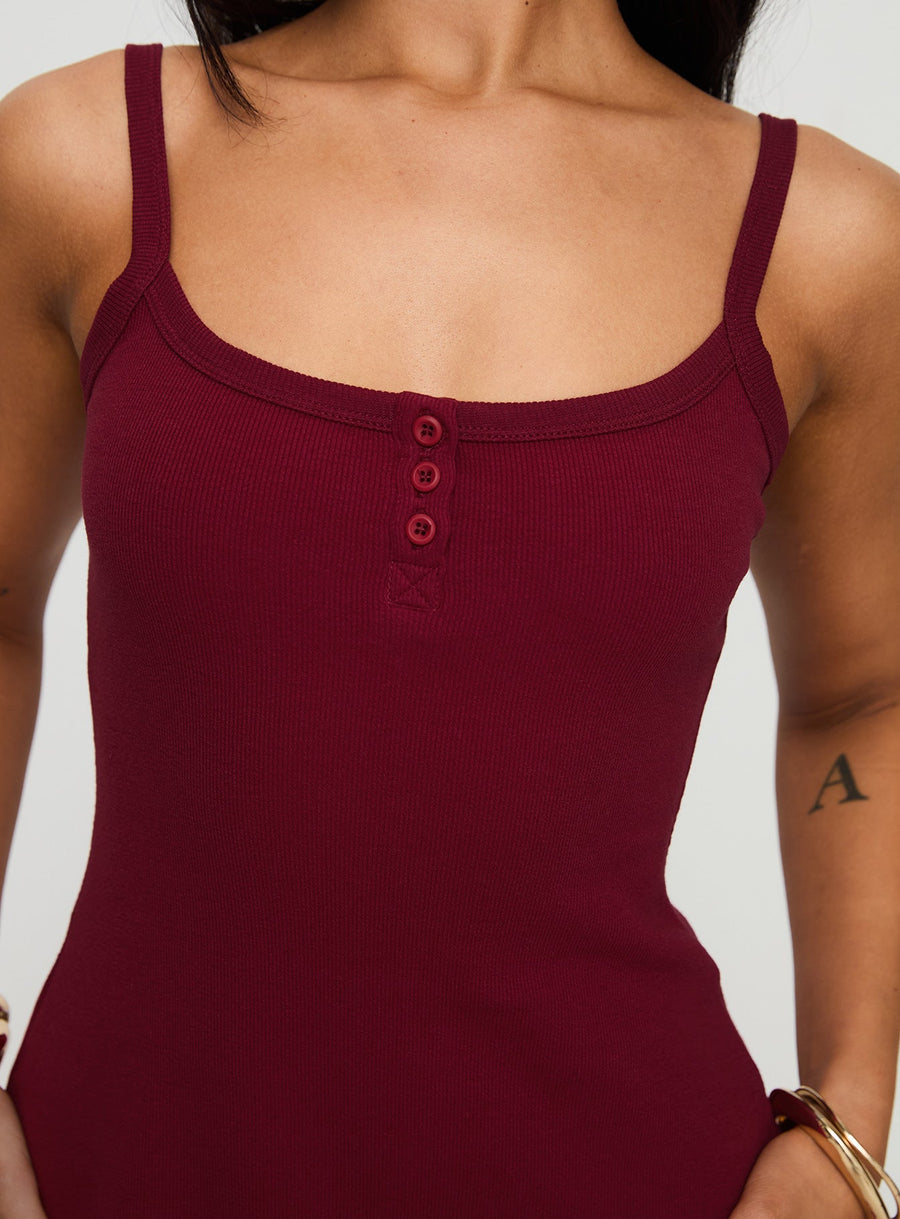 Baseline Rib Mini Dress Red · photo 6
