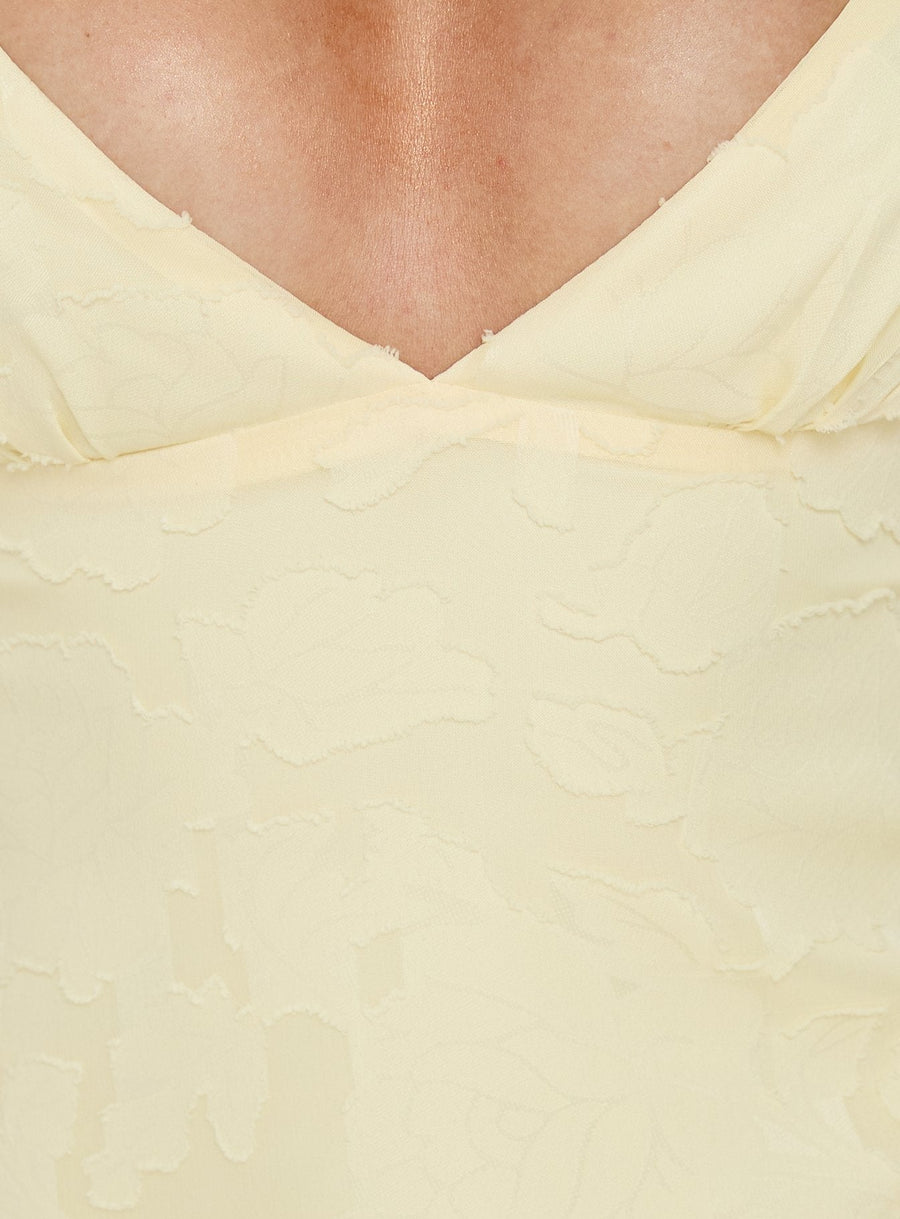 Lyricah Tiered Tie Back Maxi Dress Yellow · photo 6