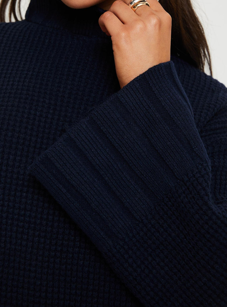 Tarin Knit Mini Dress Navy · photo 5