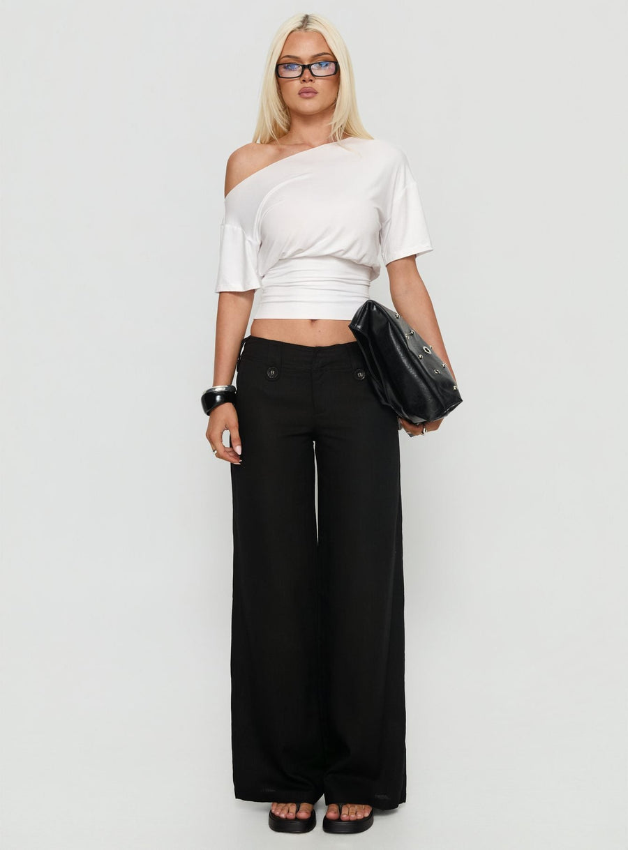 Ashlinn Off Shoulder Drapey Top White · photo 7