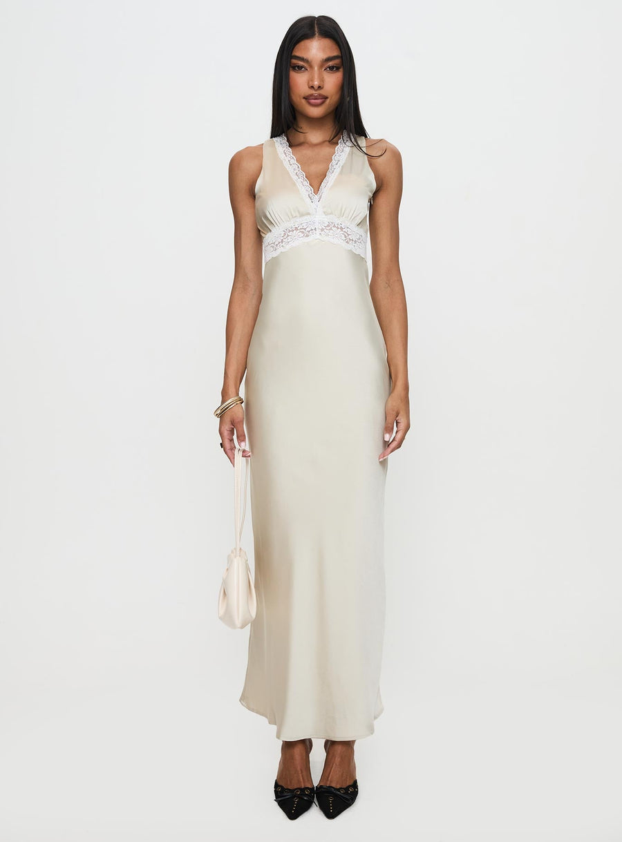 Persefonie Lace Maxi Dress Champagne · photo 7
