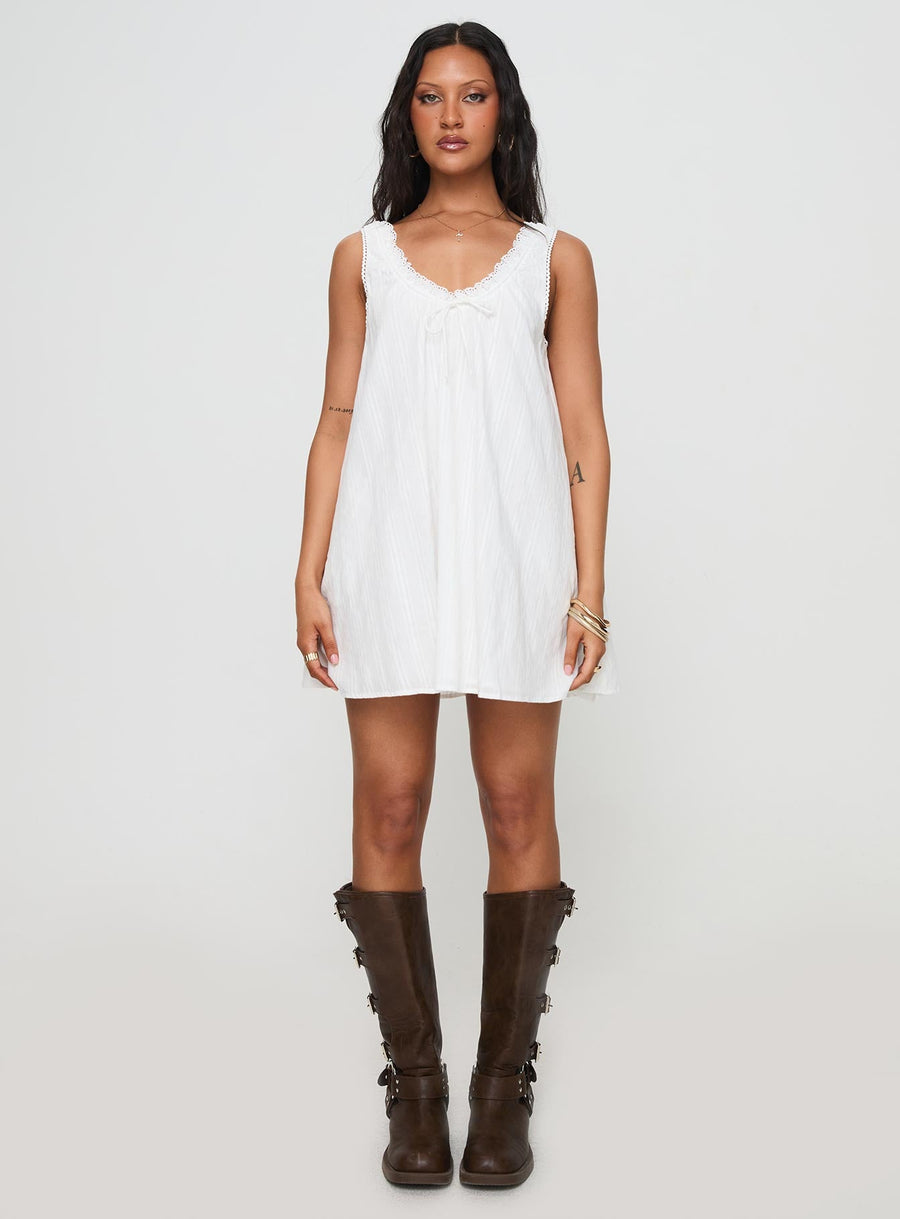 Antiquity Swing Mini Dress White Petite · photo 7