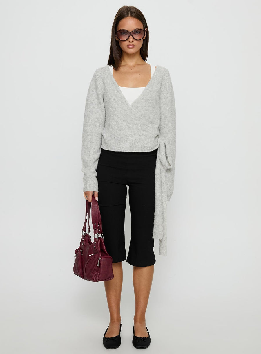 Tonee Wrap Knit Cardigan Grey · photo 7