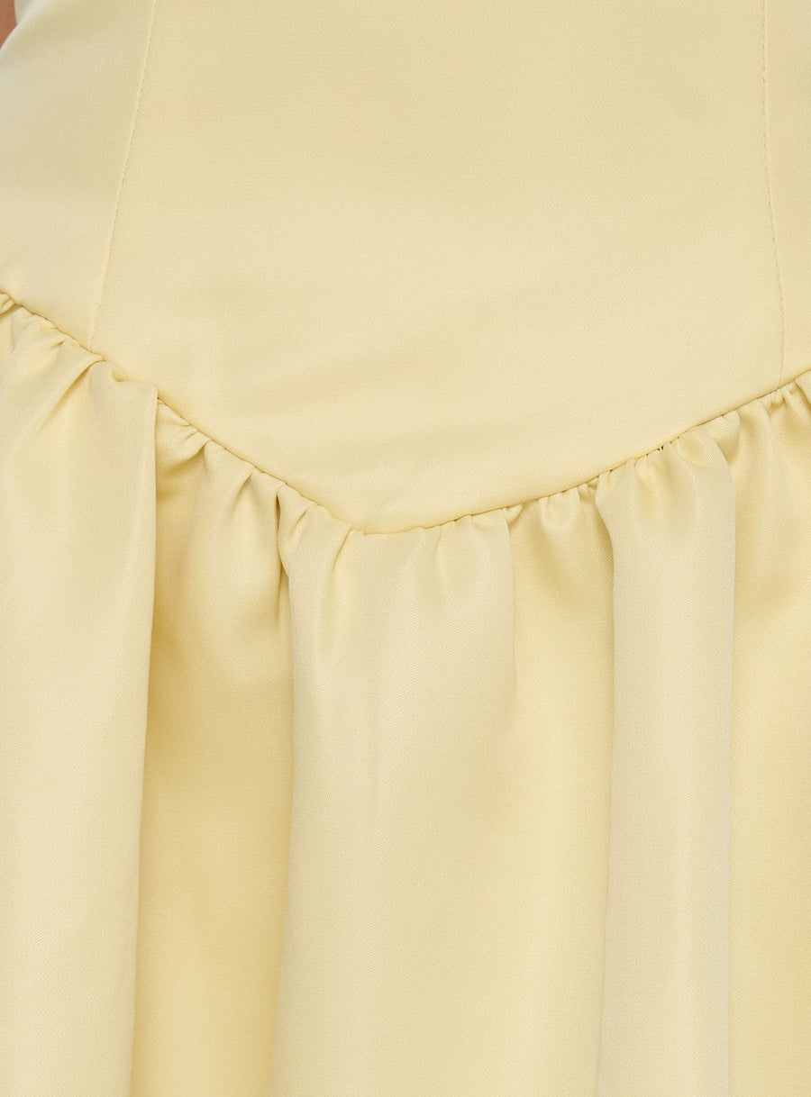 Soft Bloom Drop Waist Strapless Maxi Dress Yellow · photo 7