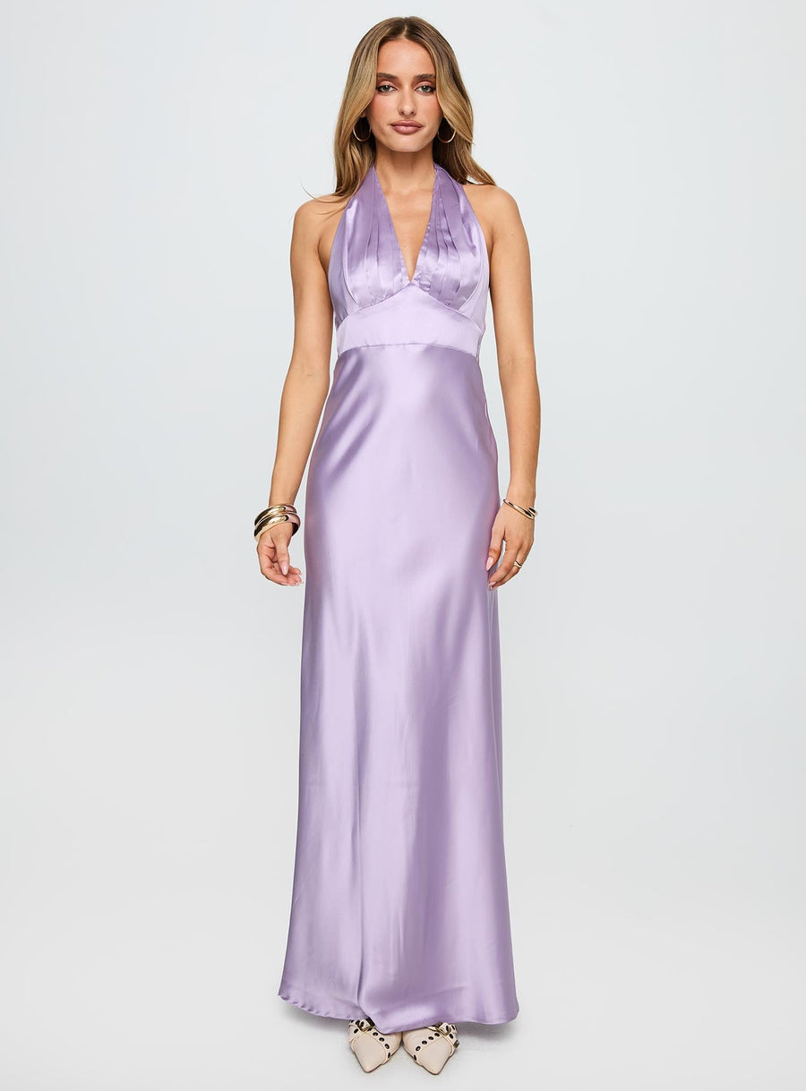 Big Screen Halter Maxi Dress Lilac · photo 6