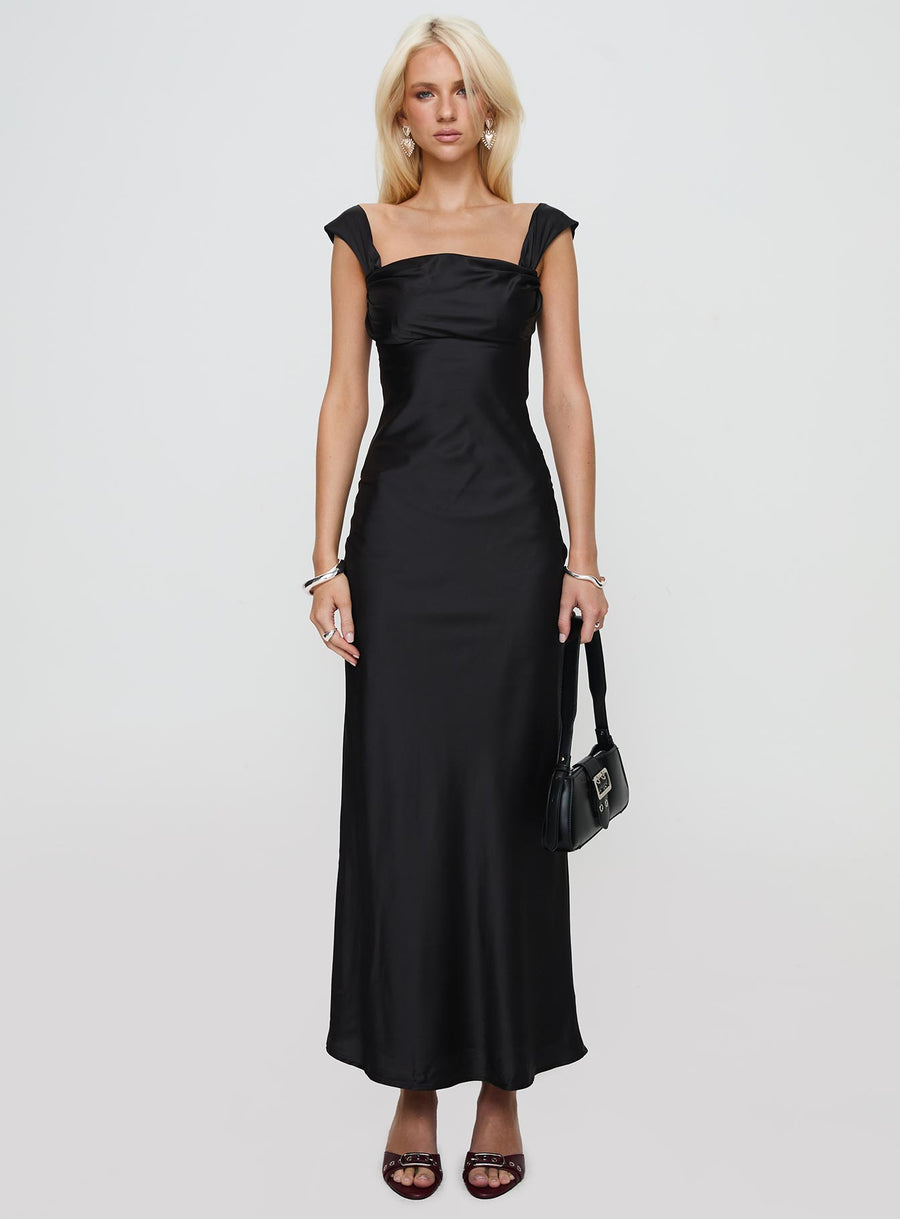Azura Off The Shoulder Maxi Dress Black · photo 6