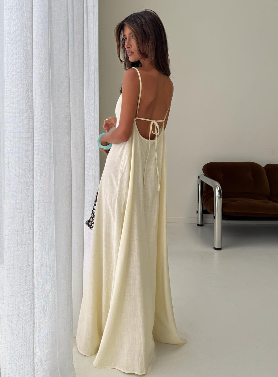 Solie Tie Back Maxi Dress Butter Petite · photo 8