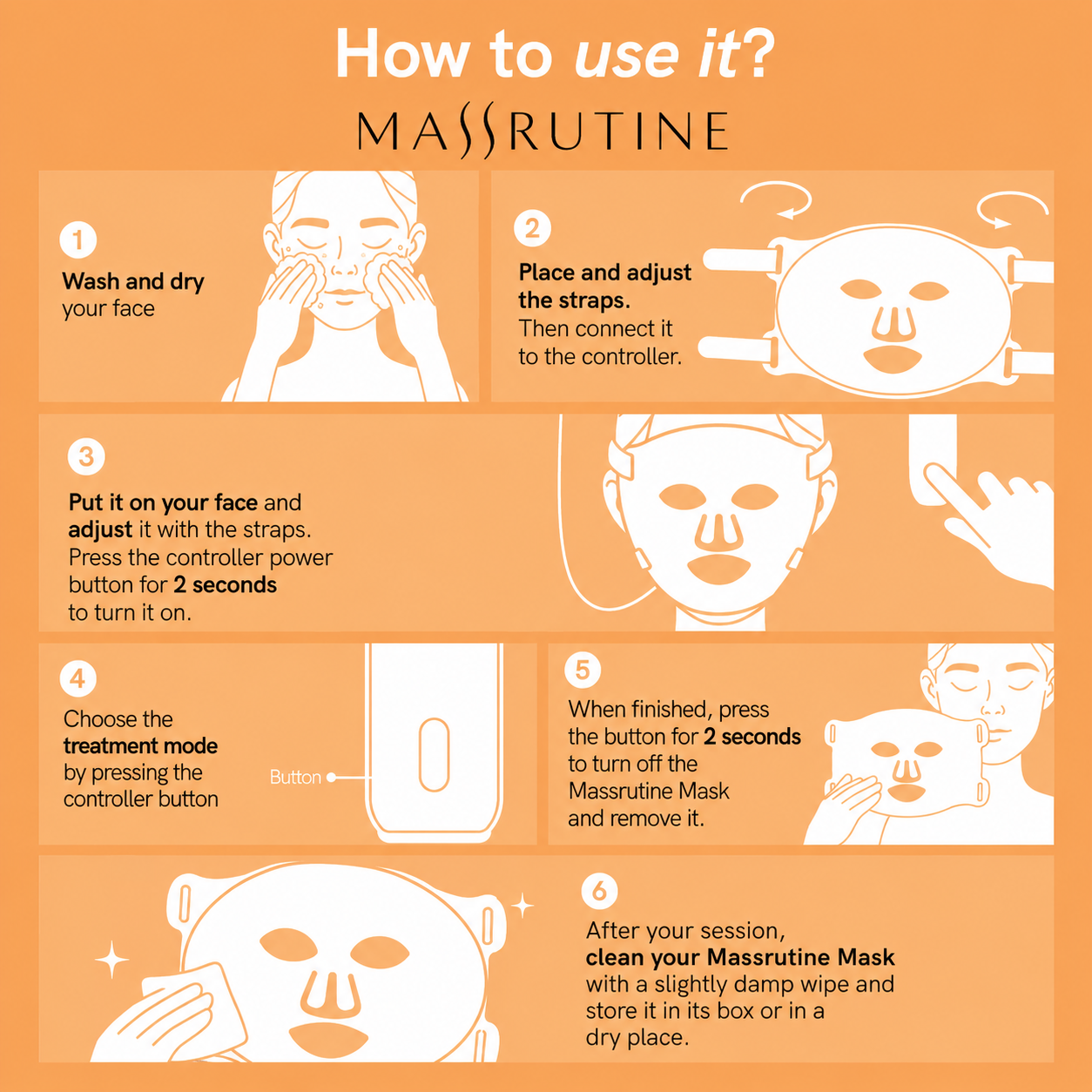 Massrutine Facial Mask - LED Facial Mask