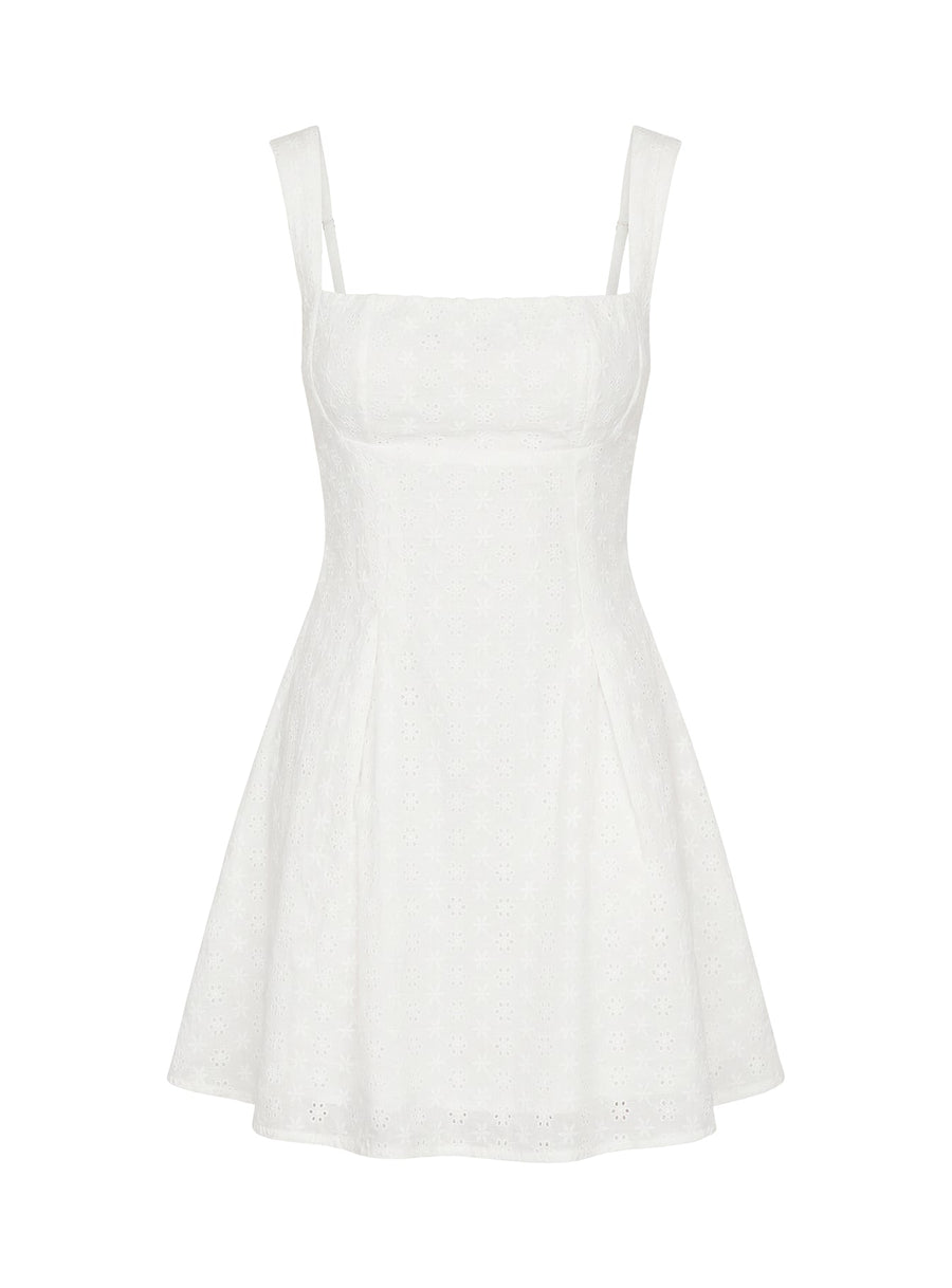 Xanthus Embroidered Mini Dress White · photo 9