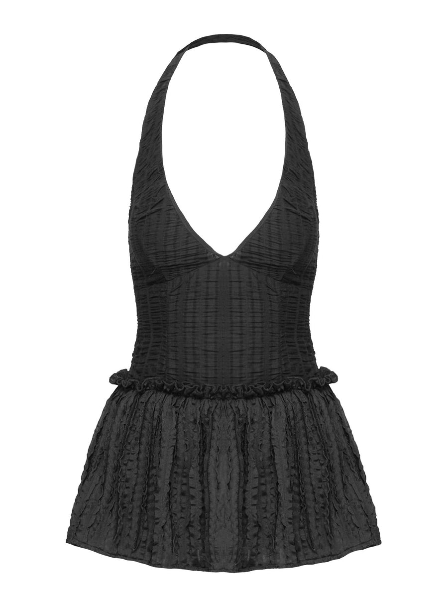 Mixie Halter Playsuit Black · photo 5